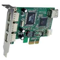 StarTech 4 Port PCI Express Low Profile High Speed USB Card PEXUSB4DP Image 1