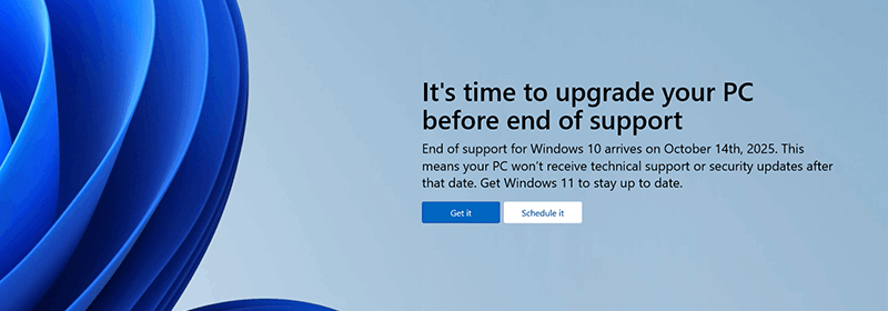 Windows 10 Upgrade Message