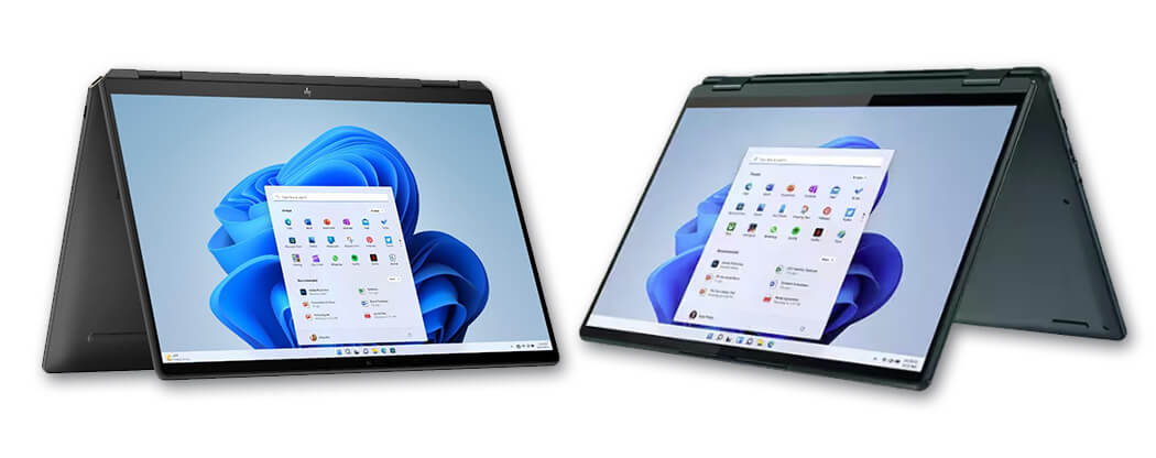 hp x360 and lenovo yoga in tent mode