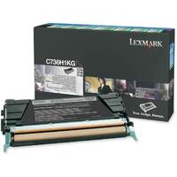 Lexmark Genuine Black High Yield Toner Cartridge for C736, X736, X738 Printers C736H1KG