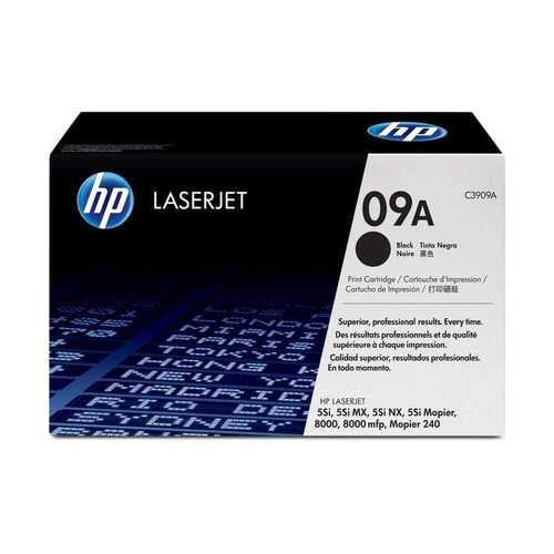 Genuine HP 09A Black Toner Cartridge C3909A LaserJet 5Si, 8000 - New, Open Box