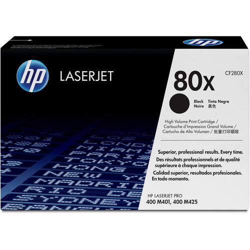 Genuine HP 80X Black Toner Cartridge CF280X LaserJet Pro 400 M401, 400 M425