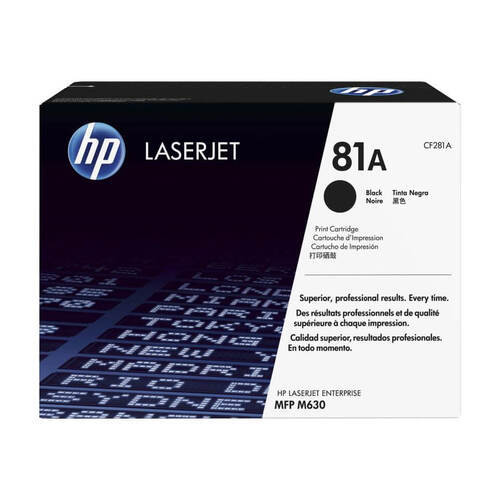 Genuine HP 81A Black Toner Cartridge CF281A LaserJet Enterprise MFP M630