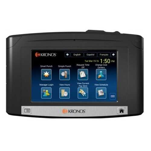 Buy Kronos (UKG) InTouch 9100 Touchscreen Time Clock w/PSU, Biometric