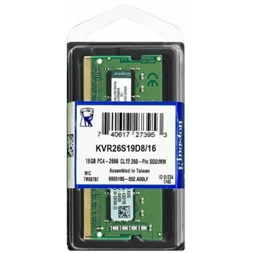 Kingston 16GB DDR4 2666MHz KVR26S19D8/16 SODIMM RAM Laptop Memory - NEW