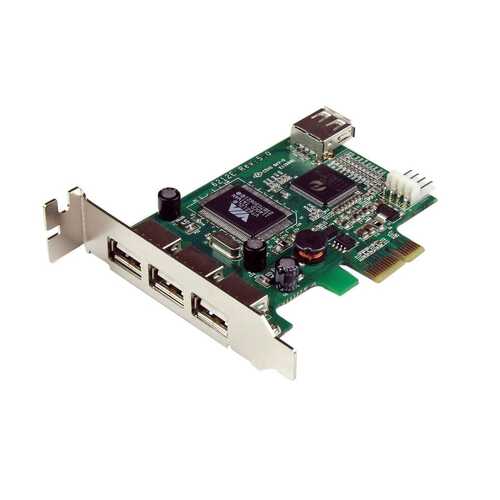 StarTech 4 Port PCI Express Low Profile High Speed USB Card PEXUSB4DP