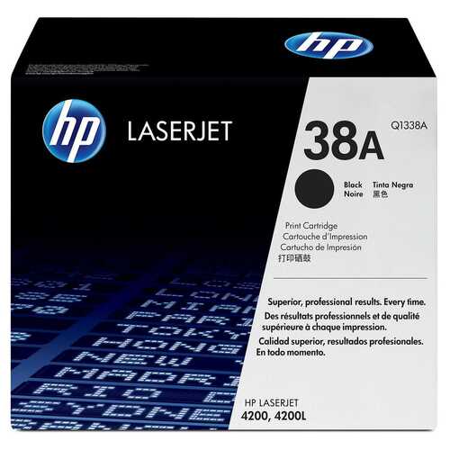 Genuine HP 38A Black Toner Cartridge Q1338A LaserJet 4200