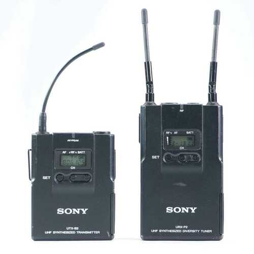 Sony UTX-B2 UHF Synthesized Transmitter & URX-P2 UHF Synthesized Diversity Tuner